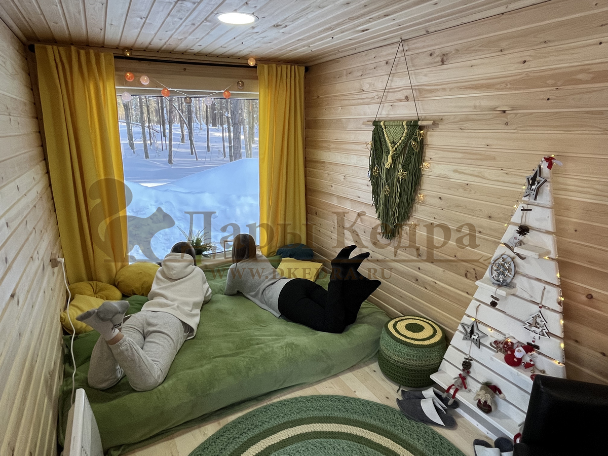 Утеплённый зимний кемпинг-дом «Панорама» с боковым входом