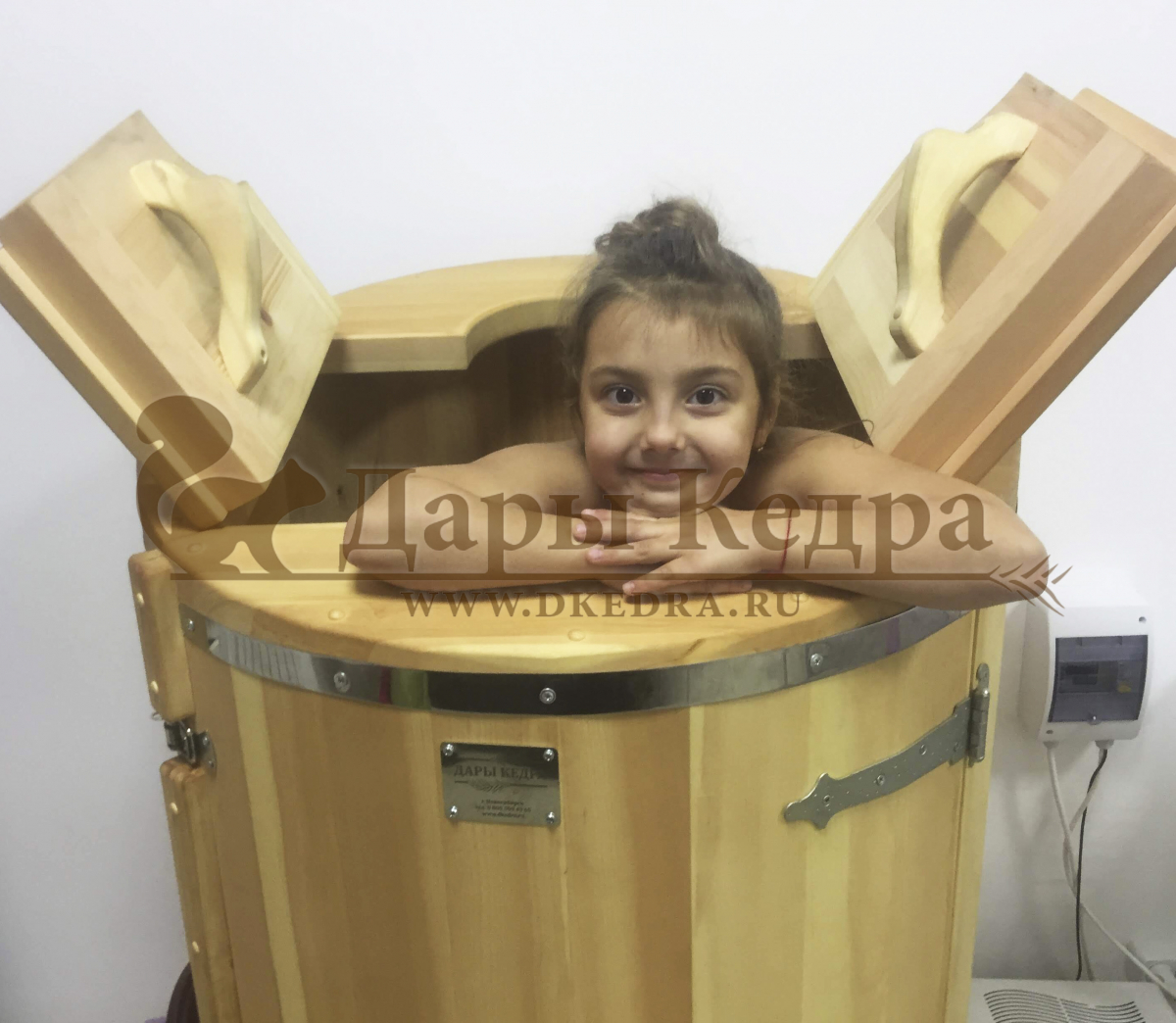 Кедровая бочка (фитобочка) круглая «Двухрежимная Профессиональная»