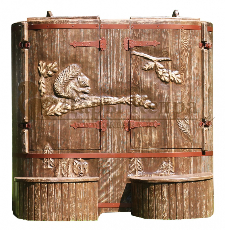 Кедровая бочка (фитобочка) двухместная «Люкс» Кедровая бочка (фитобочка) двухместная «Люкс»