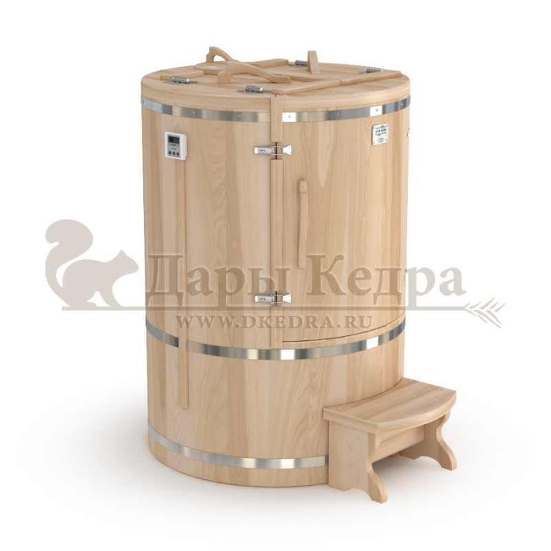 Кедровая бочка (фитобочка) круглая «Двухрежимная Профессиональная» Кедровая бочка (фитобочка) круглая «Двухрежимная Профессиональная»